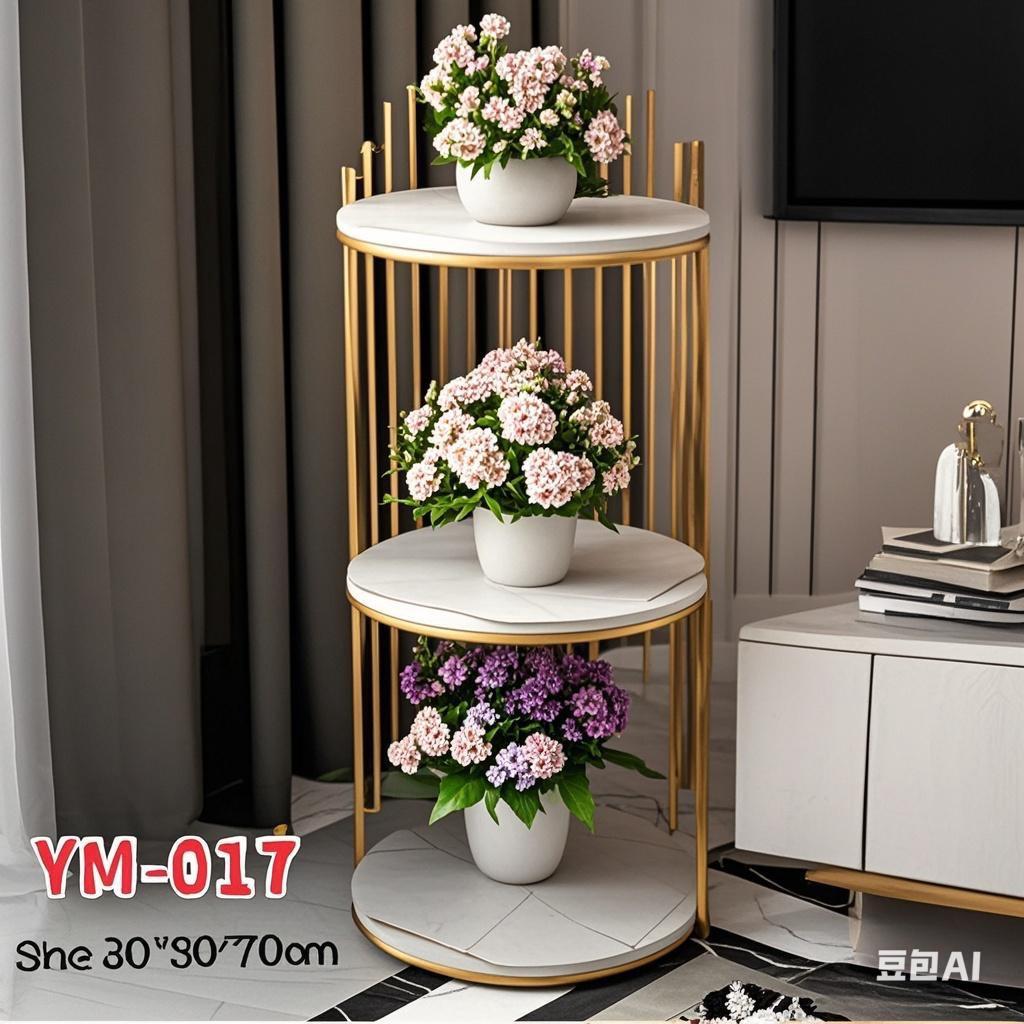 3-Tier Freestanding Metal Corner Shelf