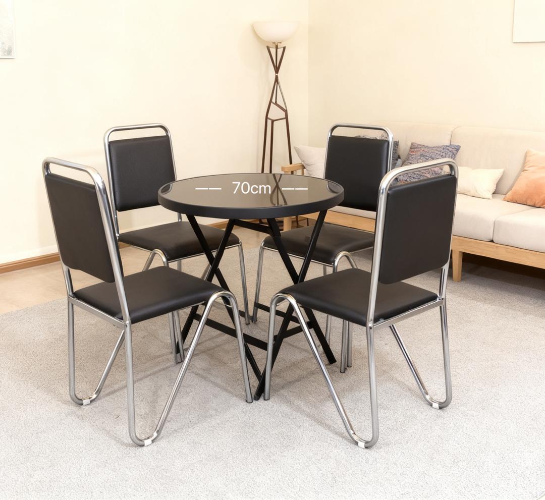  folding table and chair set. 