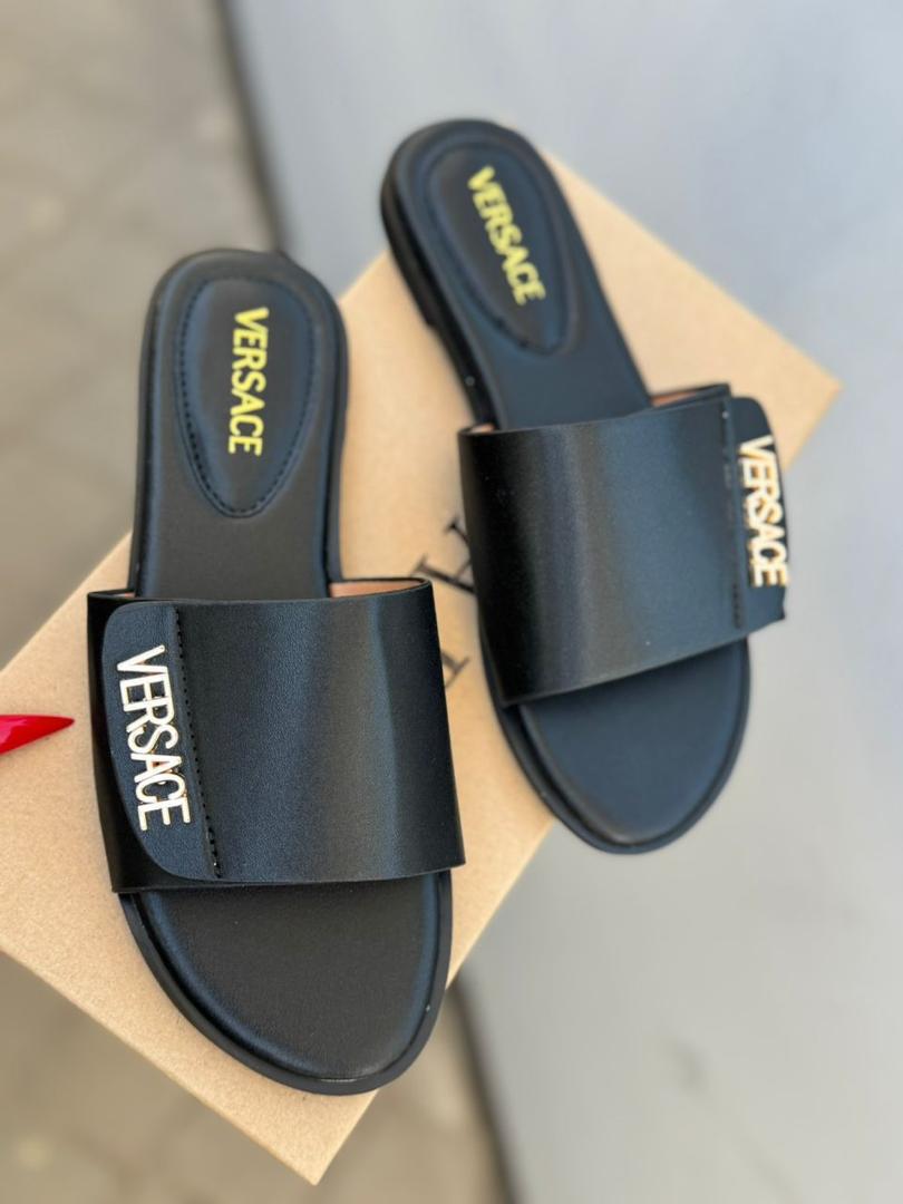  Versace Leather Platform Mules 