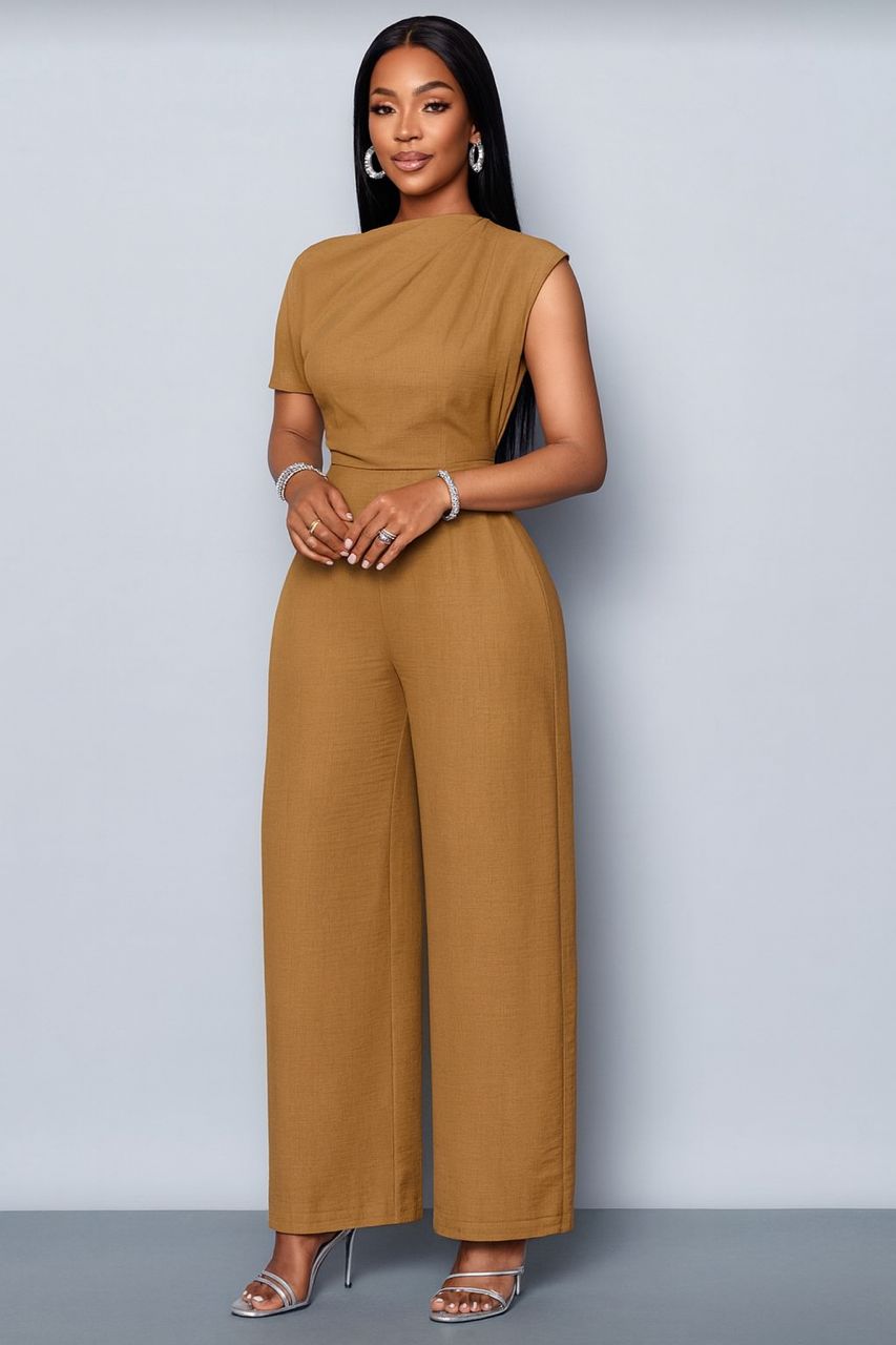  Sleeveless Round Neck Top & Loose Pants set or a twinset. 