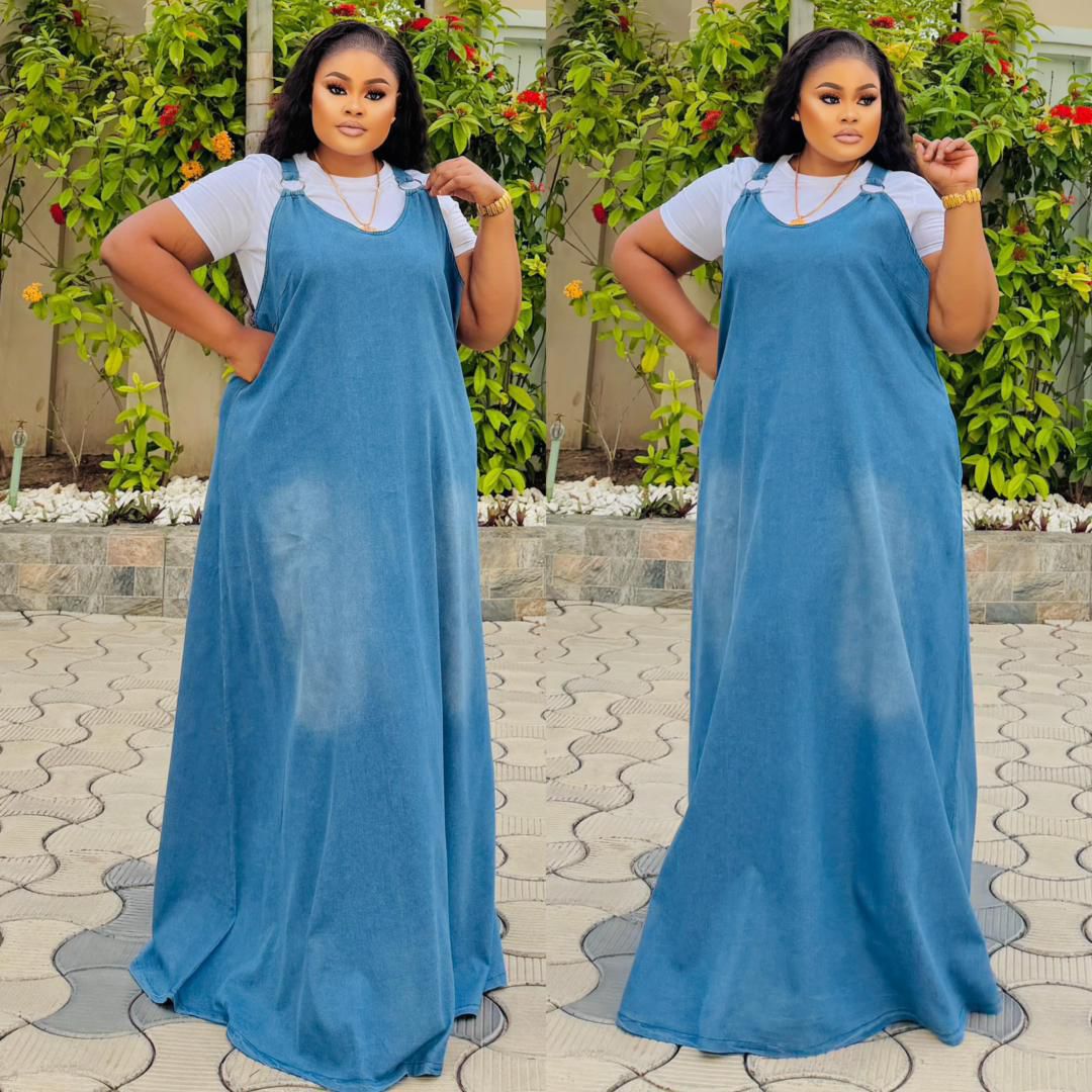 Denim Overall Dress 